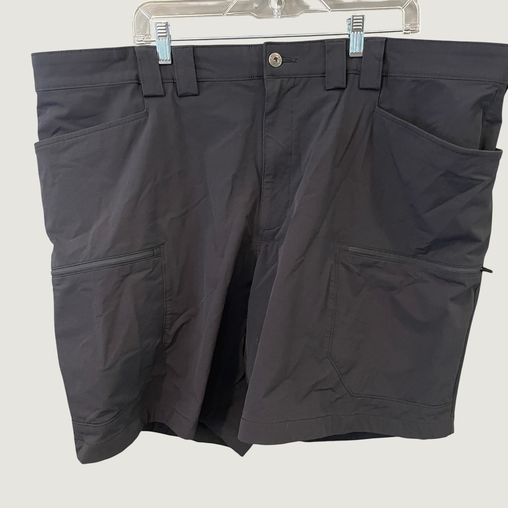 Duluth Trading Co Flexpedition Shorts Mens 46 Black Relaxed Fit Cargo Utility